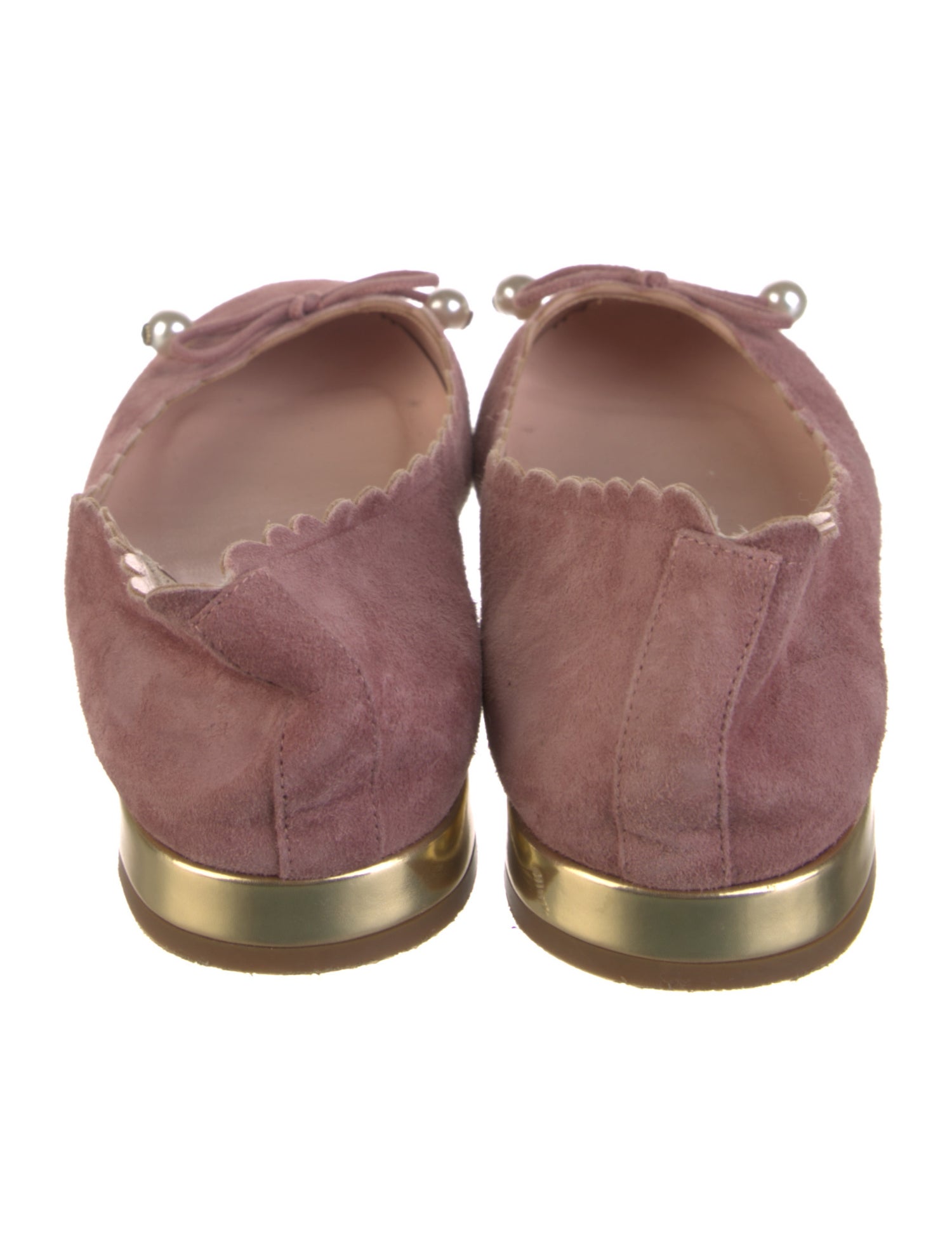 Kate Spade New York Suede Scalloped Accent Ballet Flats